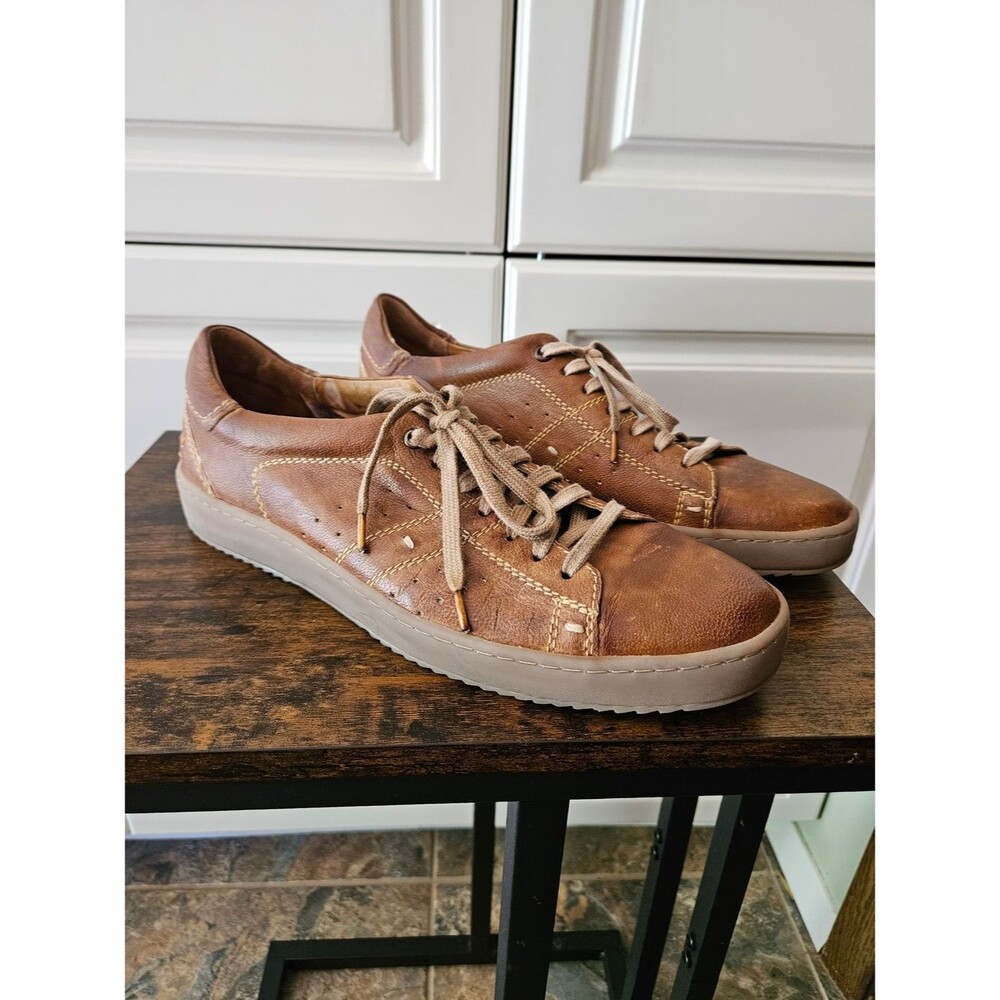 ROAN Bed Stu Men's Casual Tan Distressed Leather Sneakers Rugged Heritage Earthy